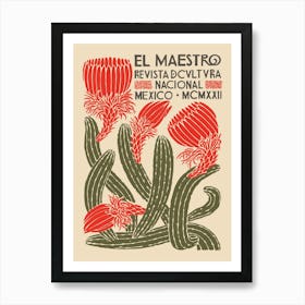 El Maestro Magazine Revista Mexican Poster