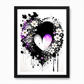 Heart With Flowers 3 Art Print