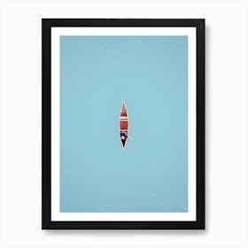 Blue Canoe Art Print