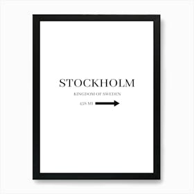 Stockholm Kingdom Of Sweden Art Print