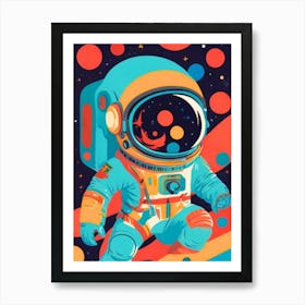 Astronaut In Space 7 Art Print