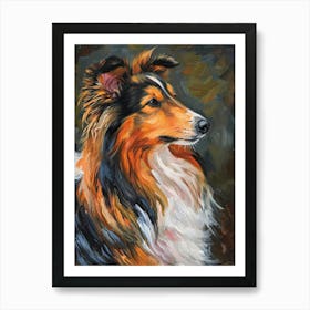 Shetland Sheepdog Acrylic Painting 5 Art Print