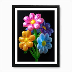 Bright Inflatable Flowers Asters 5 Art Print