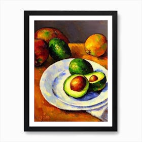 Avocado Cezanne Style vegetable Art Print