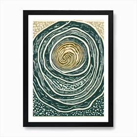 Abalone Linocut Art Print