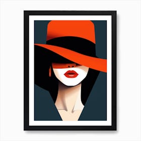 Woman In A Red Hat 1 Art Print