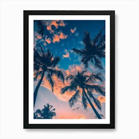 Sunset Palm Trees 1 Art Print