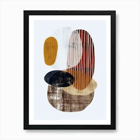 Abstract Circles - Minimalist Bauhaus Art Print