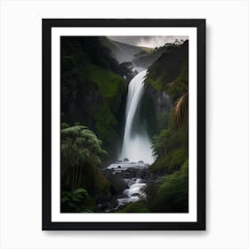 Kaihūrāngu Falls, New Zealand Realistic Photograph (2) Art Print