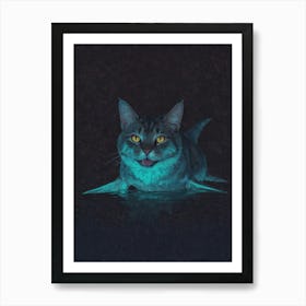 Glow In The Dark Cat Art Print