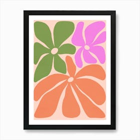 Minimal Boho Floral trio Matisse 1/2 Art Print