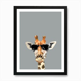 Giraffe With Sunglasses Art Print