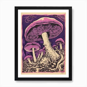 Purple Mushroom 3 Art Print