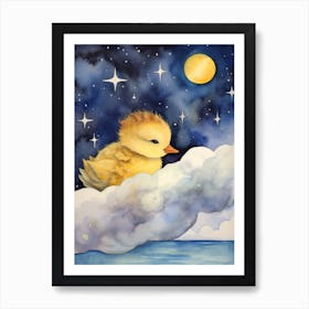 Baby Duckling 1 Sleeping In The Clouds Poster