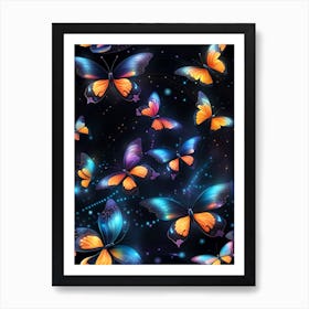 Butterflies In The Sky 4 Art Print