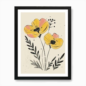 Palermo Flower Market Boho Minimalist Style Poster