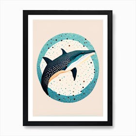 Mosasaurus Terrazzo Style Dinosaur Poster