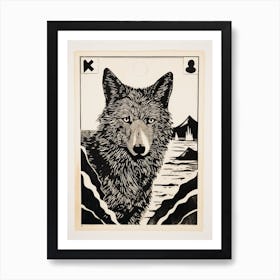 Kenai Peninsula Wolf Tarot Card 1 Art Print