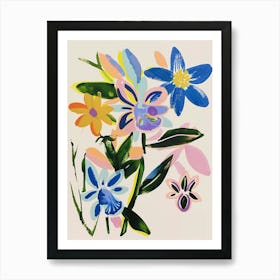 Painted Florals Monkey Orchid 1 Art Print