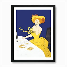 Lady At A Table Art Print