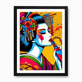 Creative Geisha Illustration 53 Art Print