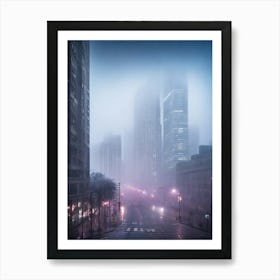 Foggy Cityscape 2 Art Print