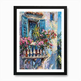 Balcony Painting In Dubrovnik 4 Art Print