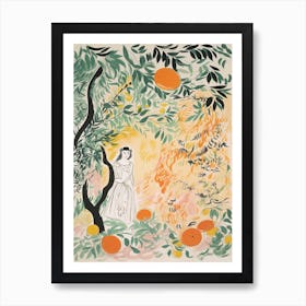 Apricot Fruit Drawing 2 Art Print