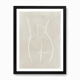 Female Body Sketch 2 Sand Art Print