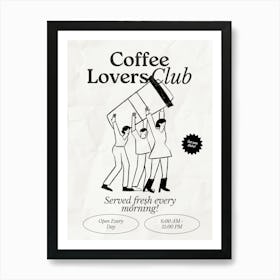 Coffee Club Kitchen | Coffee Lover’s Club | Coffee Bar 4 Art Print