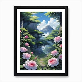 Japan mountain Art Print