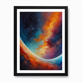 Spaceship In Space Art Print