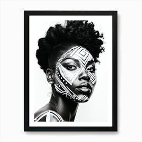 Mural Photo Of Beautiful Black Woman 6 Art Print