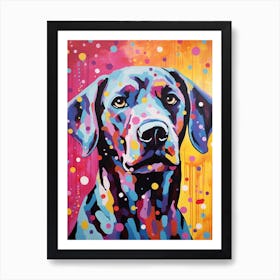 Labrador Pop Art Paint Art Print