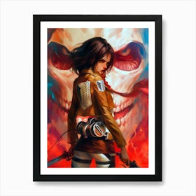 Mikasa Ackerman Attack On Titan Art Print