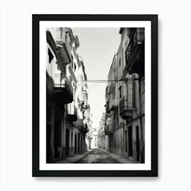 Palermo, Italy, Black And White Photography 1 Art Print