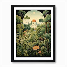 Balboa Park Usa Henri Rousseau Style  Art Print