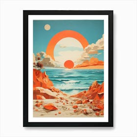 Sunset On The Beach 37 Art Print