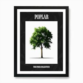 Poplar Tree Pixel Illustration 3 Poster Art Print