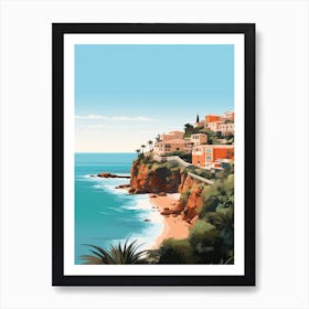 An Illustration Sorrento Back Beach Australia 1 Art Print