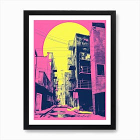 New York In Risograph Style 2 Art Print