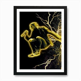 Corey Taylor Neon Art Print