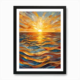 Sunset Over The Ocean 33 Art Print