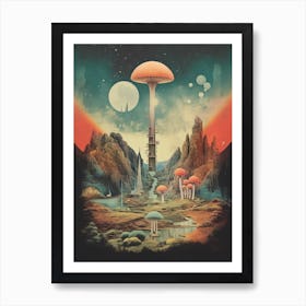 Mushroom Collage 5 Art Print