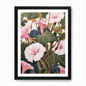 Flower Illustration Morning Glory 5 Art Print