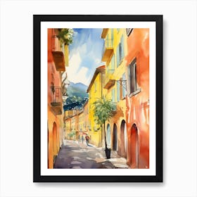 Trento, Italy Watercolour Streets 4 Art Print