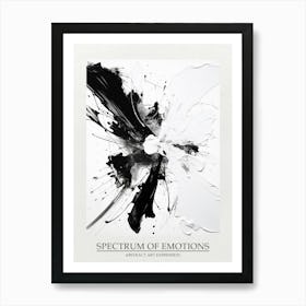 Spectrum Of Emotions Abstract Black And White 5 Poster Art Print