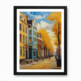 7.Streets of Amsterdam, Van Gogh, frescoes. Art Print