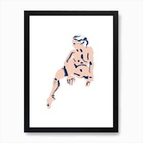 Portrait Of A Naked Woman Art Print