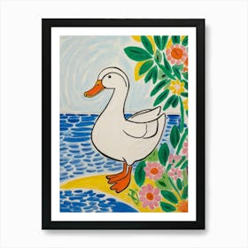 Duck On The Beach Style unemployment Art Print